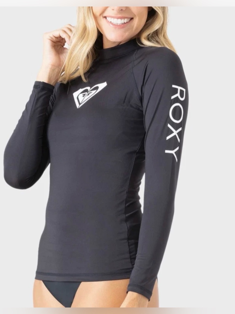 Roxy Long Sleeve Rash Guard Swim Top, size S, NWT